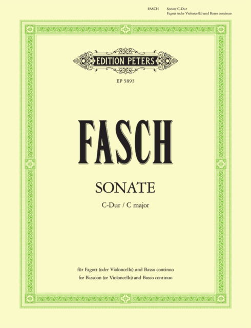 Cover for Carl Friedrich Fasch · SONATE C Major V/C &amp; CEMB (Sheet music) (2001)