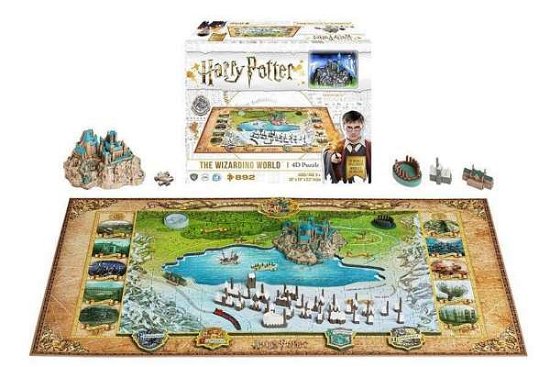 Wrebbit 3D Puzzle  Harry Potter The Wizarding World 892pc Puzzle - Wrebbit 3D Puzzle  Harry Potter The Wizarding World 892pc Puzzle - Brætspil - 4D CITYSCAPE - 0714832511084 - 7. maj 2019