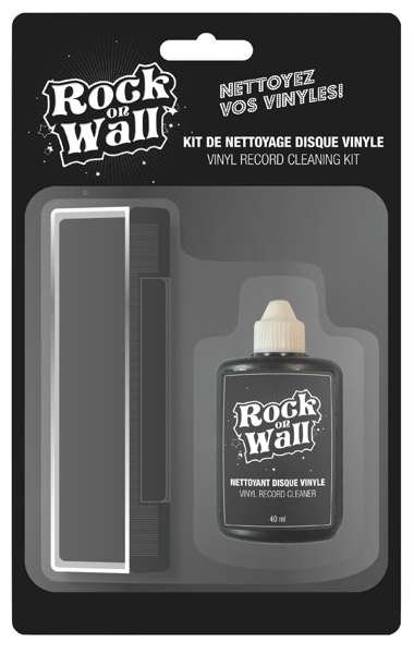 Record Cleaning Kit Incl Velvet Brush and Vinyl Record Cleaner 40ml - Rock on Wall - Music Protection - Mercancía - ROCK ON WALL - 3760155854084 - 