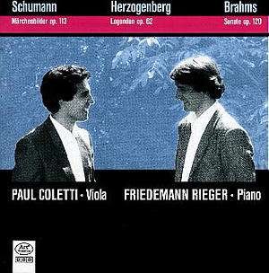 Cover for H. Von Herzogenberg · Works for Viola &amp; Piano:3 Legenden (CD) (2009)