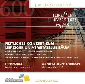 Cover for Bartholdy / Leipziger Universitatschor · Festliches Konz Leipziger Universitatsjubilaum (CD) (2010)