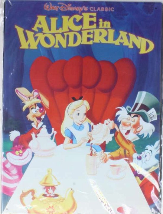 Alice In Wonderland A3 Metal Wall Sign - Disney - Produtos - HALF MOON BAY - 5055453430084 - 22 de agosto de 2017