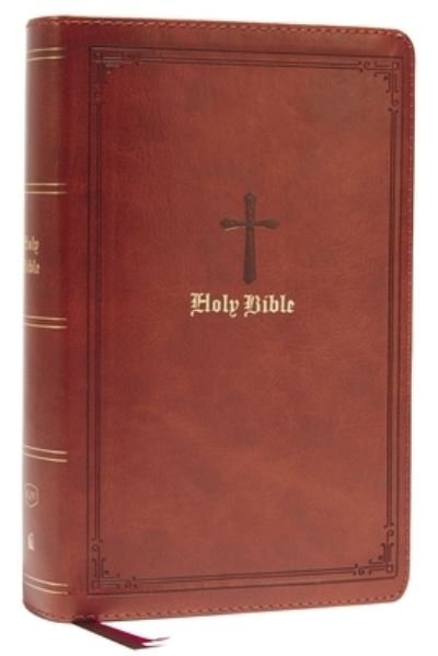 Cover for Thomas Nelson · KJV Holy Bible: Large Print Single-Column with 43,000 End-of-Verse Cross References, Brown Leathersoft, Personal Size, Red Letter, Comfort Print: King James Version (Leather Book) (2022)