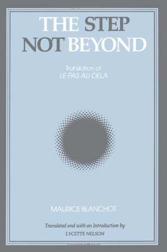 Cover for Maurice Blanchot · The Step Not Beyond (Suny Series, Intersections: Philosophy &amp; Critical Theory) (Taschenbuch) [First Paperback edition] (1992)