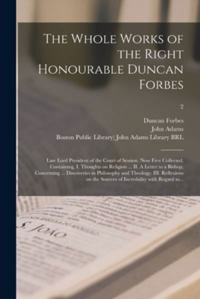 Cover for Duncan 1685-1747 Forbes · The Whole Works of the Right Honourable Duncan Forbes (Paperback Book) (2021)