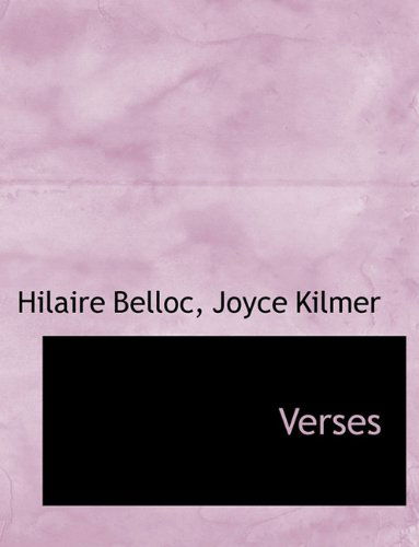 Cover for Joyce Kilmer · Verses (Hardcover Book) (2010)