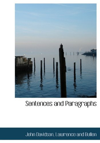 Cover for John Davidson · Sentences and Paragraphs (Hardcover Book) (2010)
