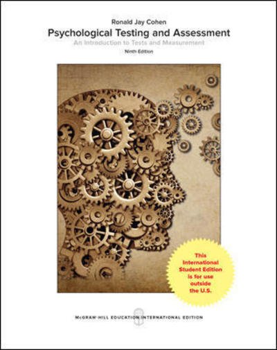 Cover for Cohen · Psychological Testing and Assessment (Pocketbok) (2017)