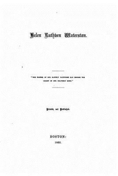 Cover for John Greenleaf Whittier · Helen Ruthven Waterston (Paperback Book) (2016)