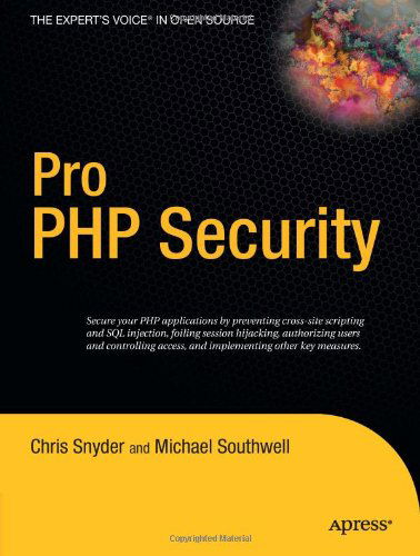 Cover for Chris Snyder · Pro Php Security (Paperback Bog) [1st Corrected Ed. 2005. Corr. 2nd Printing 2005 edition] (2005)