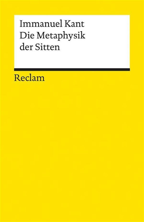 Cover for Immanuel Kant · Reclam UB 04508 Kant.Metaphysik d.Sitt. (Bog)