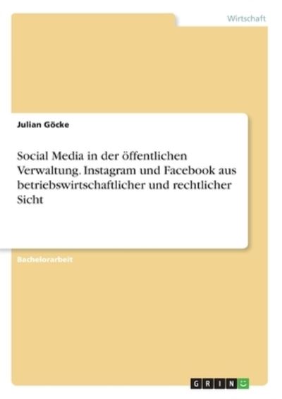 Cover for Göcke · Social Media in der öffentlichen (Book)