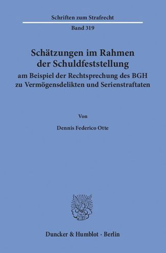 Cover for Otte · Schätzungen im Rahmen der Schuldfe (Book) (2018)