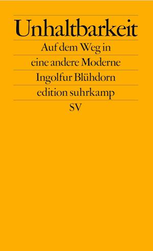 Cover for Ingolfur BlÃ¼hdorn · Unhaltbarkeit (Buch)