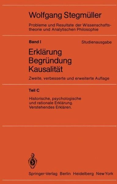 Cover for Matthias Varga Von Kibed · Historische, Psychologische Und Rationale Erklarung Verstehendes Erklaren (Gebundenes Buch) [2nd 2., Verb. U. Erw. Aufl. edition] (1982)