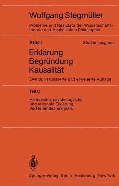 Historische, Psychologische Und Rationale Erklarung Verstehendes Erklaren - Matthias Varga Von Kibed - Libros - Springer-Verlag Berlin and Heidelberg Gm - 9783540118084 - 22 de diciembre de 1982