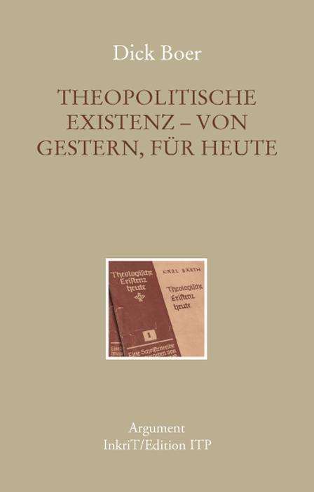 Cover for Boer · Theopolitische Existenz - von gest (Book)