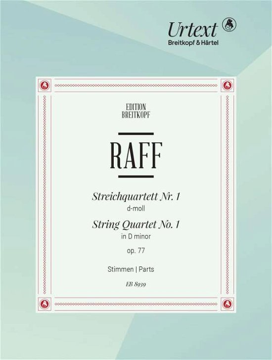 Cover for Raff · Raff:streichquartett Nr. 1 Op. 77 (Bog)