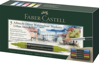 Faber-castell - Watercolour Marker A.dAÃÂ¼rer Urban (5 Pcs) (160308) - Faber - Produtos - Faber-Castell - 4005401603085 - 