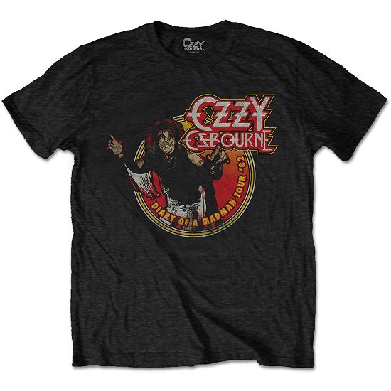 Cover for Ozzy Osbourne · Ozzy Osbourne Unisex T-Shirt: Diary of a Mad Man Tour 1982 (T-shirt) [size M] [Black - Unisex edition] (2018)