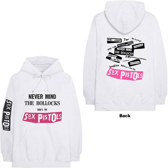 The Sex Pistols Unisex Pullover Hoodie: Never Mind The Bollocks (Back Print, Sleeve Print) - Sex Pistols - The - Marchandise -  - 5056561016085 - 