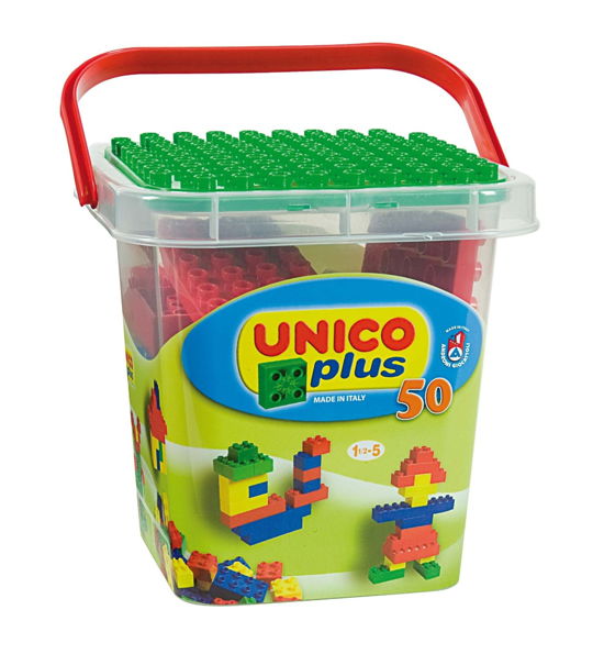 Cover for Unico Plus · Unico Plus - Costruzioni - Secchio 50 Pz (Toys)