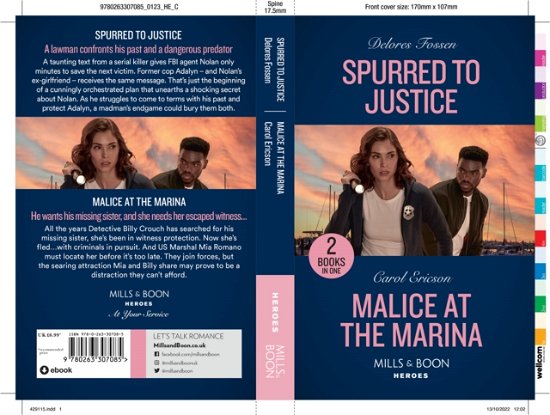 Cover for Delores Fossen · Spurred To Justice / Malice At The Marina: Spurred to Justice (the Law in Lubbock County) / Malice at the Marina (the Lost Girls) (Paperback Book) (2023)
