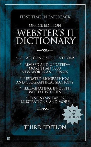 Cover for Houghton Mifflin Co. · Webster's II Dictionary, 3rd Edition (Paperback Book) [General edition] (2005)