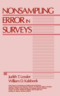 Cover for Lessler, Judith T. (Research Triangle Institute, North Carolina) · Nonsampling Error in Surveys - Wiley Series in Probability and Statistics (Hardcover Book) (1992)