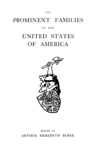 Cover for Arthur Meredyth Burke · The Prominent Families of the United States of America (Paperback Book) (2009)