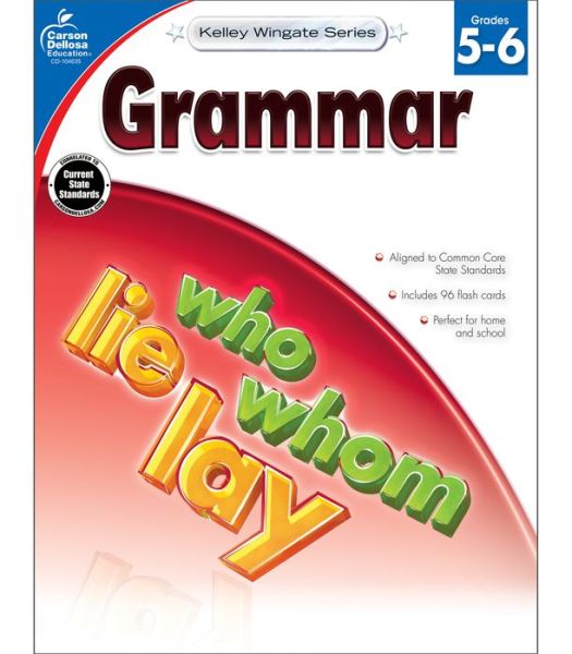 Cover for Carson-dellosa Publishing · Grammar, Grades 5-6 (Common Core) (Paperback Book) (2014)