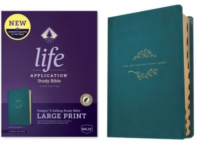 Cover for Tyndale · NKJV Life Application Study Bible Third Edition, Large Print (Leather Book) (2022)