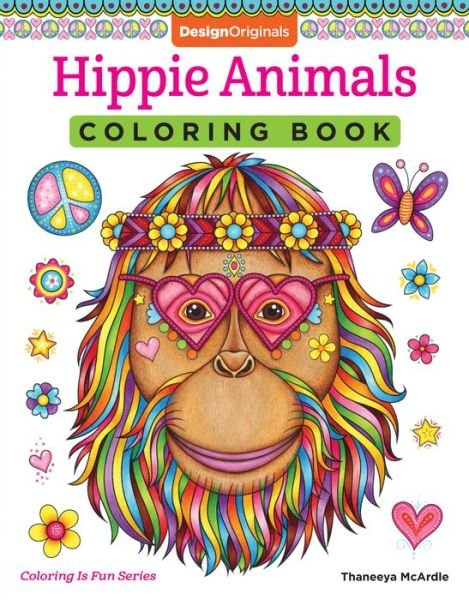 Cover for Thaneeya McArdle · Hippie Animals Coloring Book - Coloring is Fun (Paperback Book) (2017)