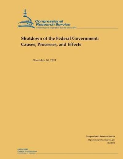 Cover for Congressional Research Service · Shutdown of the Federal Government (Taschenbuch) (2019)
