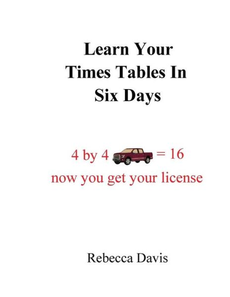 Cover for Rebecca Davis · Learn Your Times Tables in Six Days (Paperback Book) (2017)