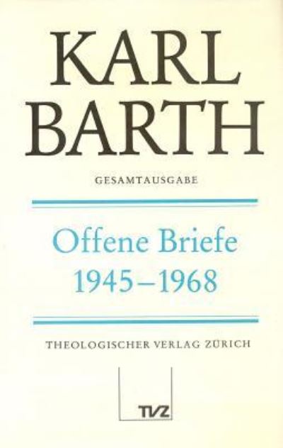 Gesamtausg.15 Offene Briefe - K. Barth - Other -  - 9783290162085 - December 31, 1984