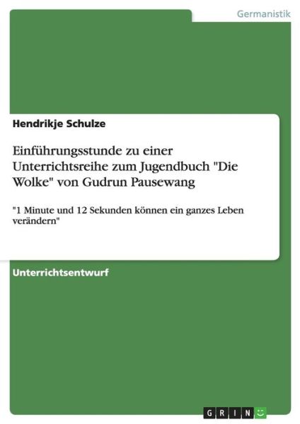 Cover for Schulze · Einführungsstunde zu einer Unt (Book) [German edition] (2013)