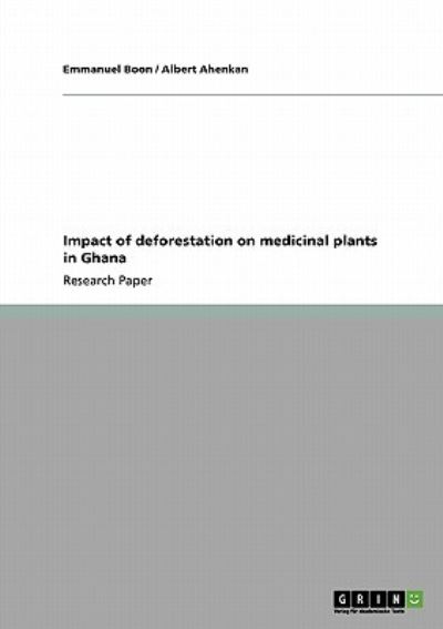 Cover for Boon · Impact of deforestation on medicin (Book) (2013)