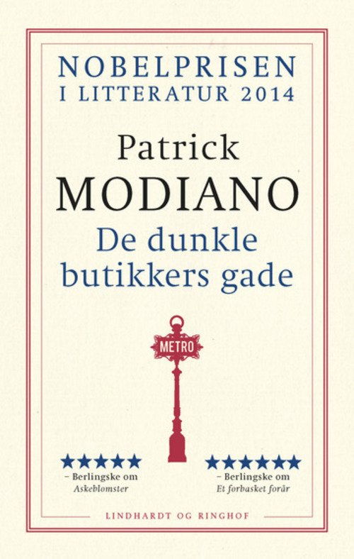 Cover for Patrick Modiano · De dunkle butikkers gade (Sewn Spine Book) [1st edition] (2015)