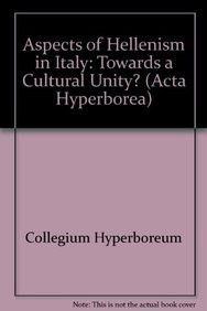 Cover for Pia Guldager Bilde · Aspects of Hellenism in Italy - Towards a Cultural  Unity? (Paperback Book) (1993)