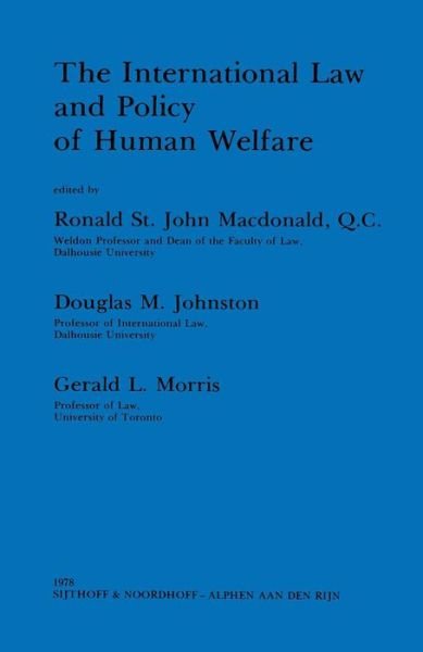 R. MacDonald · International Law and Policy of Human Welfare (Gebundenes Buch) (1978)