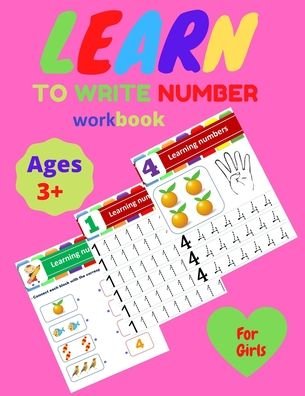 Learn Home · Learn to Write Number Workbook learning Numbers For GIRLS Age 3+ (Paperback Book) (2020)