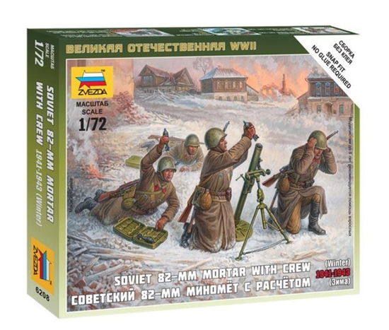 Cover for Zvezda · Soviet 82-mm Mortar W/crew (winter Unif.) 1:72 (Toys)