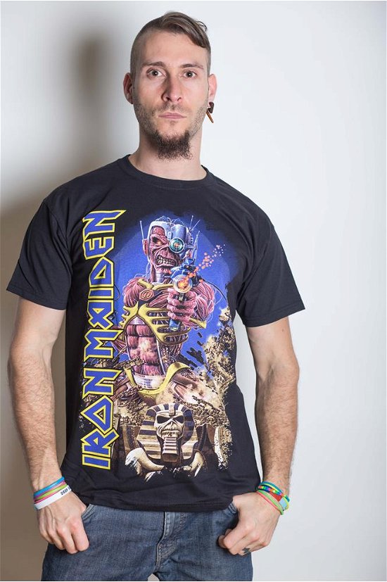 Cover for Iron Maiden · Iron Maiden Unisex T-Shirt: Somewhere Back in Time (T-shirt) [size L] [Black - Unisex edition] (2019)