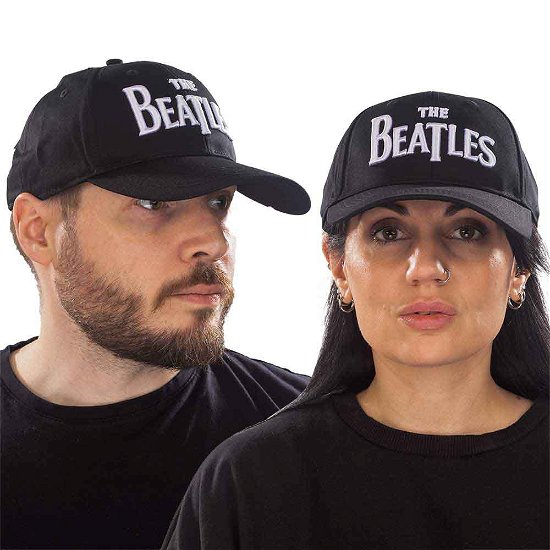Cover for The Beatles · The Beatles Unisex Baseball Cap: White Drop T Logo (CLOTHES) [Black - Unisex edition]