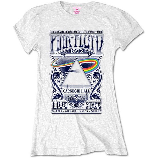 Cover for Pink Floyd · Pink Floyd Ladies T-Shirt: Carnegie Hall Poster (Retail Pack) (T-shirt) [size M] [White - Ladies edition]