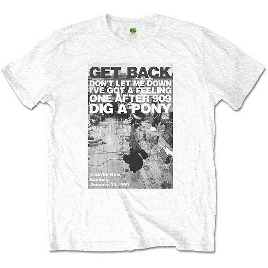 Cover for The Beatles · The Beatles Unisex T-Shirt: Rooftop Shot (T-shirt) [size L] [White - Unisex edition]