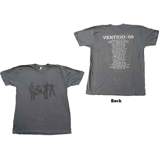 U2 Unisex T-Shirt: Vertigo Tour 2005 Live (Ex-Tour & Back Print) - U2 - Fanituote -  - 5056561051086 - 