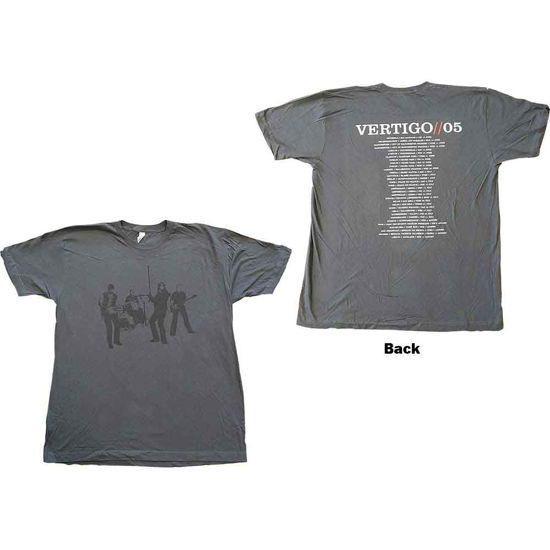 U2 Unisex T-Shirt: Vertigo Tour 2005 Live (Ex-Tour & Back Print) - U2 - Produtos -  - 5056561051086 - 