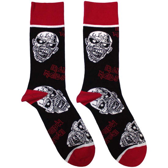 Iron Maiden Unisex Ankle Socks: Eddie Skulls (UK Size 7 - 11) - Iron Maiden - Gadżety -  - 5056737256086 - 